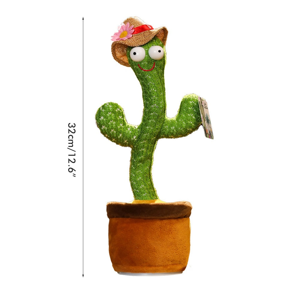 120 Songs Dancing cactus Tulip Dancer Toy Speaker Repeat Say Talk talking Baby Stuffed Plush plushie Toy children's toy for girl