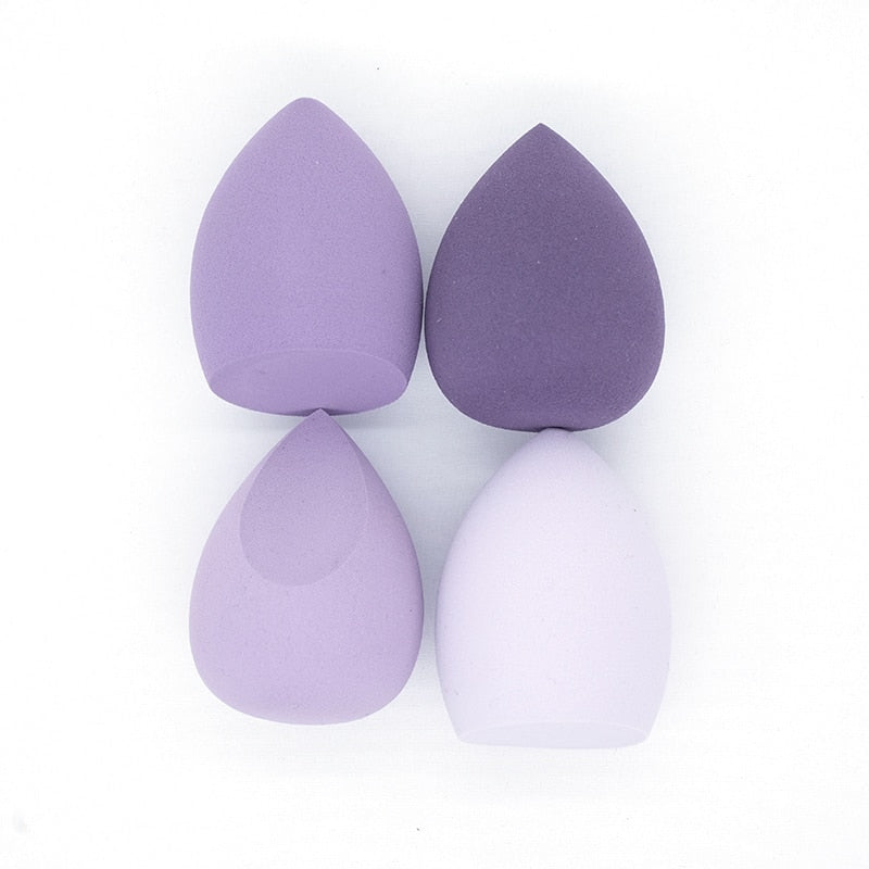 4Pc/Bag Makeup Sponge Powder Puff Dry and Wet Combined Beauty Cosmetic Ball Foundation Powder Puff Bevel Cut Make Up Sponge Tool