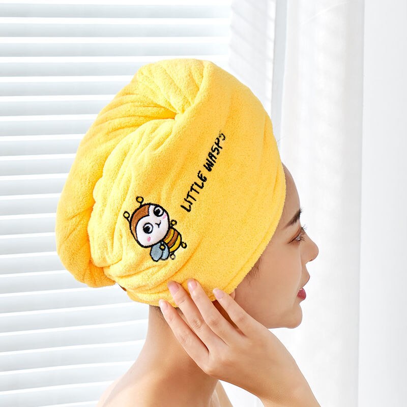 Soft Microfiber Girls Hair Towel Super Absorbent Quick Drying Magic Shower Cap for Women Bathroom Hair Turban Twist Head Wrap