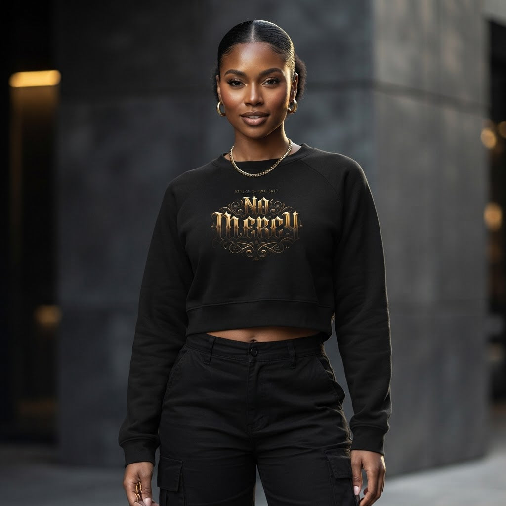 NO MERCY Heavyweight Crop