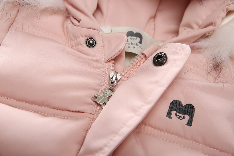 IYEAL Winter Baby Clothes With Hooded Fur Newborn Warm Fleece Bunting Infant Snowsuit Toddler Girl Boy Snow Wear Outwear Coats