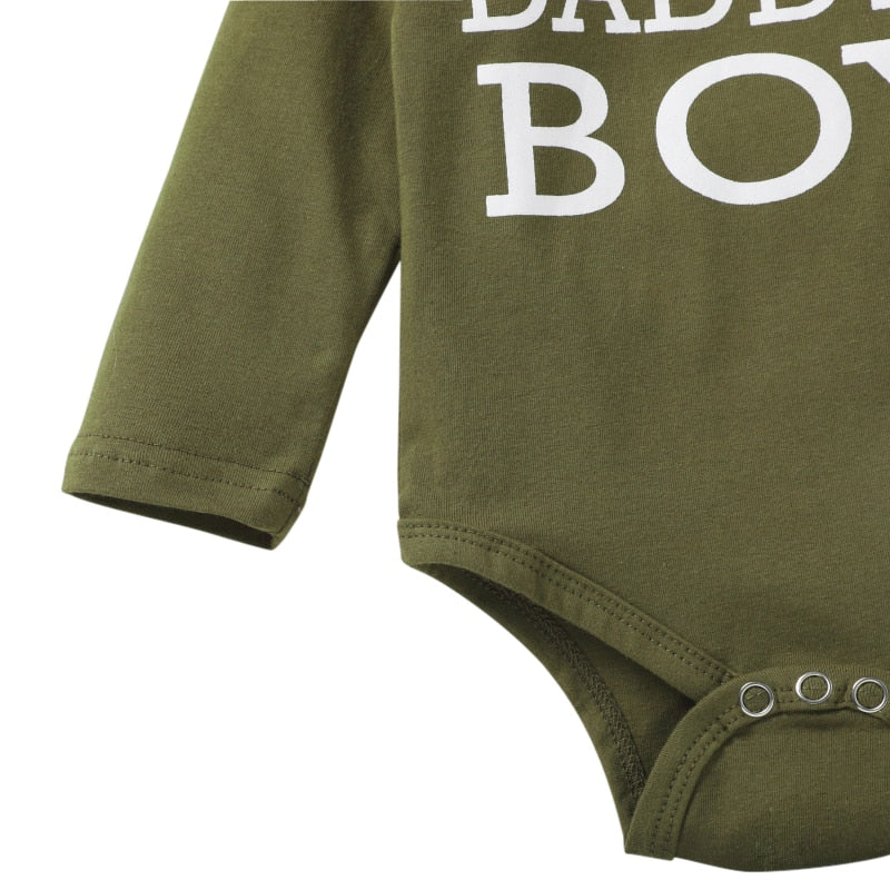 3Pcs/Set Baby Boy Clothes Set Outfit Long Sleeve Letter Printed Romper Pants Hat Set Newborn Boys Infant Clothes