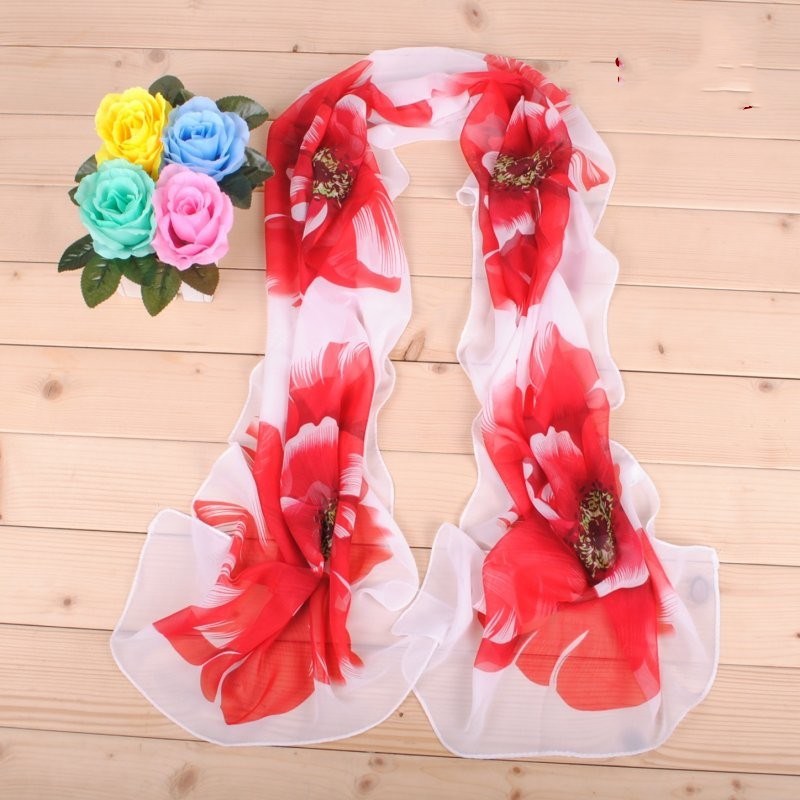 Chiffon  scarf female summer autumn all-match scarf long design air conditioning cape silk scarves shawl