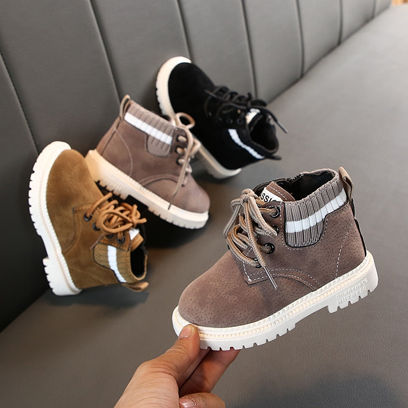 2023 New Winter Style Children's Boots Girls Boys Plush Boots Casual Warm Ankle Shoes Kids Fashion Sneakers Baby Snow Boots