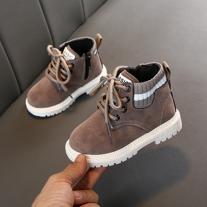 2023 New Winter Style Children's Boots Girls Boys Plush Boots Casual Warm Ankle Shoes Kids Fashion Sneakers Baby Snow Boots