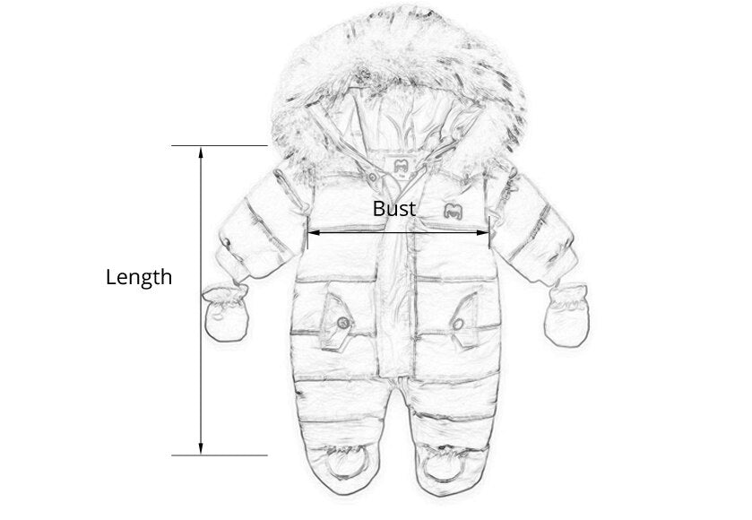 IYEAL Winter Baby Clothes With Hooded Fur Newborn Warm Fleece Bunting Infant Snowsuit Toddler Girl Boy Snow Wear Outwear Coats