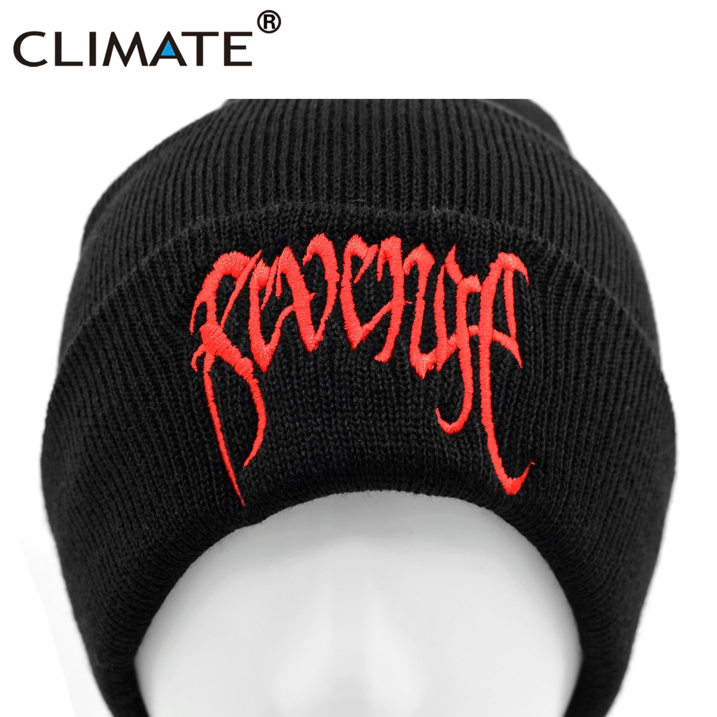 CLIMATE Revenge Beanie New Cool Men's Winter Hat Black Winter Beanies Hat Cap Warm Knit Hip Hop Beanie Hat Caps for Men