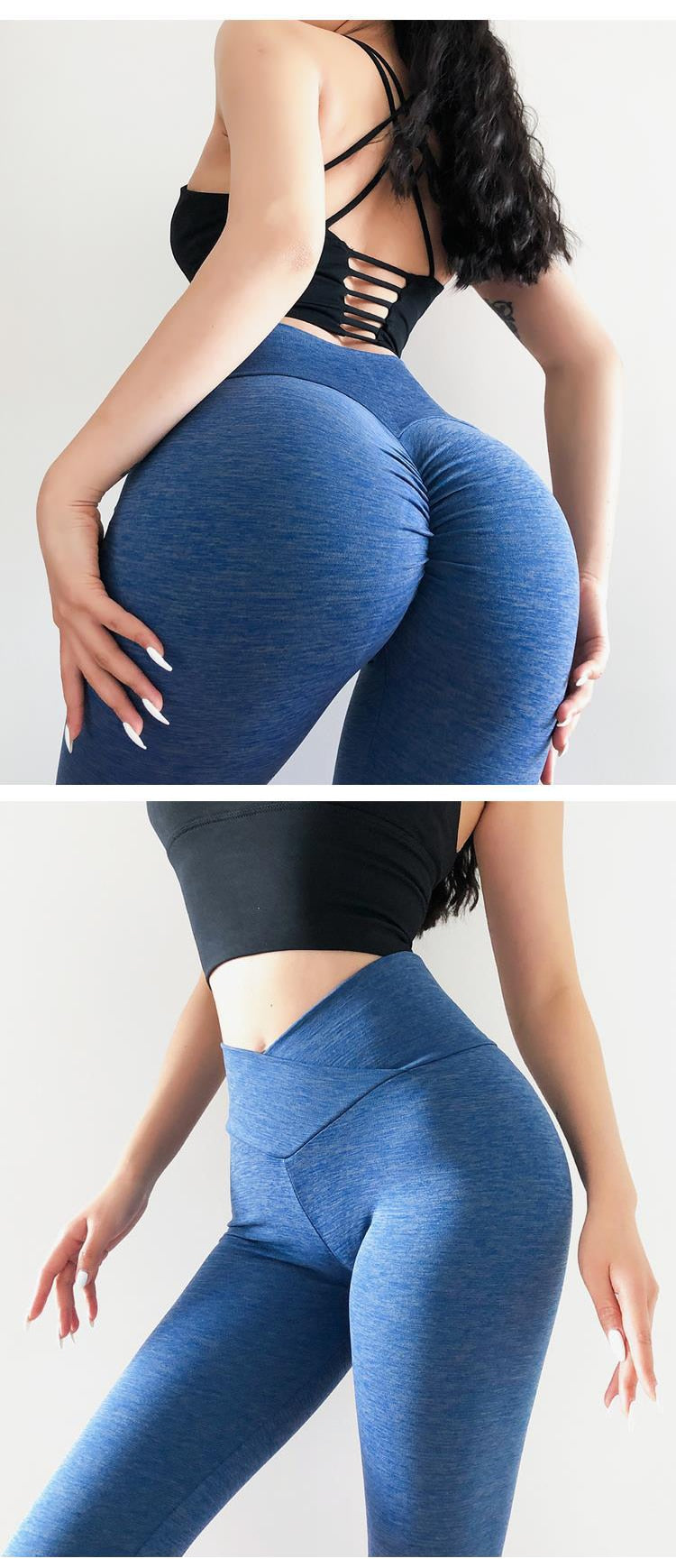 Sexy Women Leggings Seamless Yoga Pants Tights High Waist Cross Fitness Workout Sports Wear Push Up Legging Running Gym Clothing