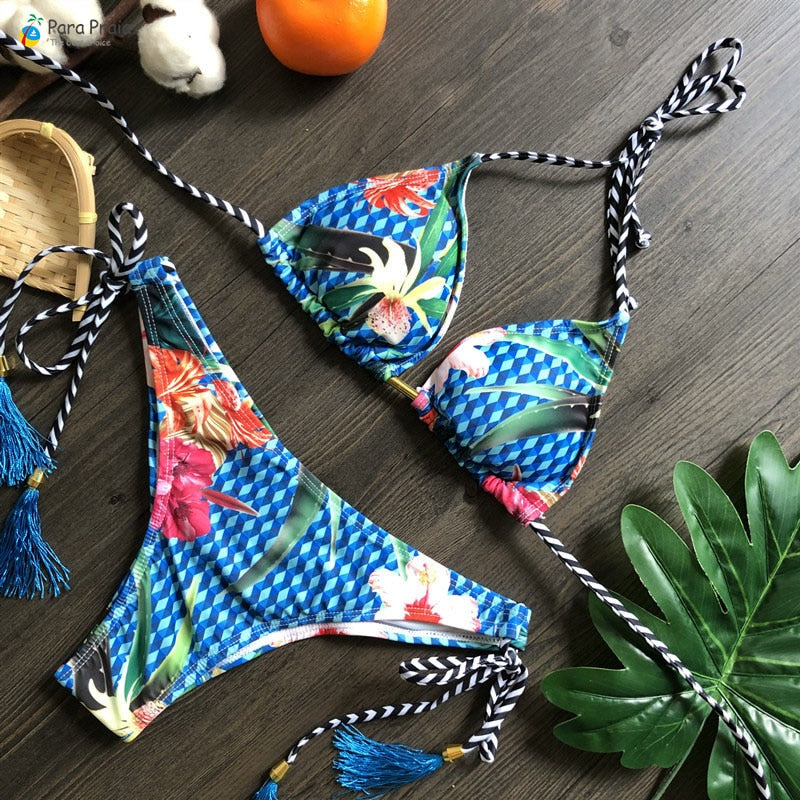 Micro Bikini Mini Halter Bathing Suit Brazilian Swimsuit Thong Bikini Set Push Up Biquini 2023