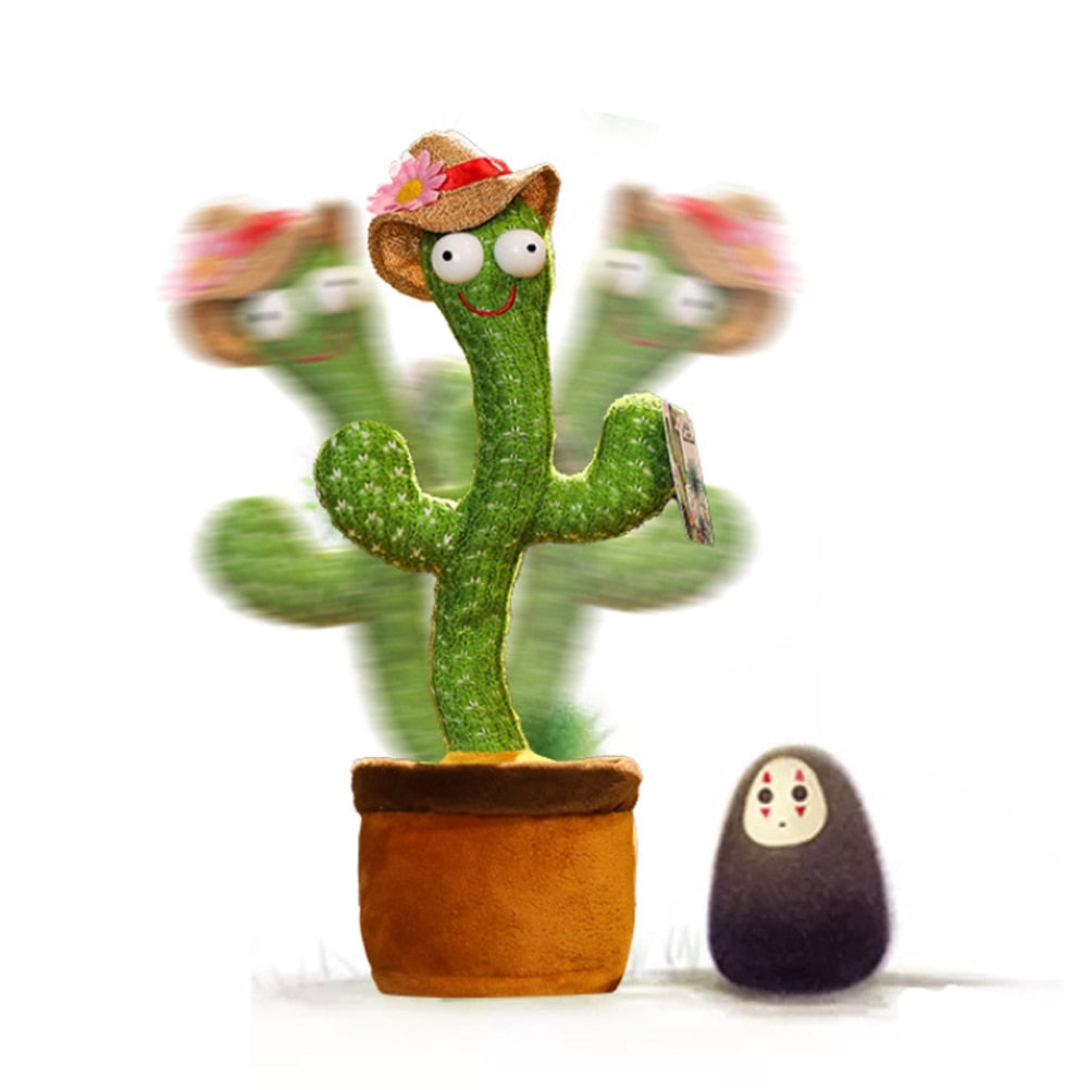 120 Songs Dancing cactus Tulip Dancer Toy Speaker Repeat Say Talk talking Baby Stuffed Plush plushie Toy children&#39;s toy for girl