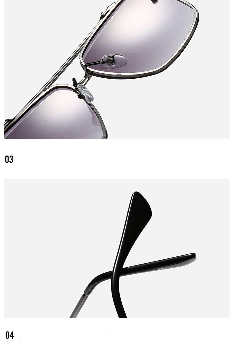 2020 New Fashion Classic Pilot Sunglasses Cool Men Vintage Brand Design Sun Glasses Black Gray Gradient Lens Women Shades Oculos