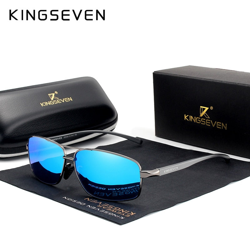 KINGSEVEN Vintage Retro Brand Designer Men Polarized Sunglasses Square Classic Men Shades Sun glasses UV400 N7088