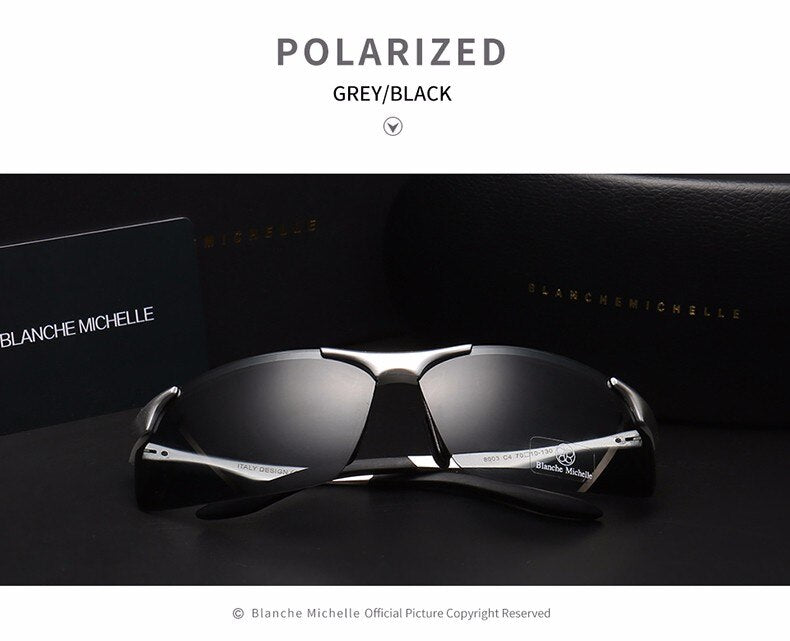 2022 Aluminum Magnesium Men Sunglasses Polarized Sports Driving Night Vision Goggles Sunglass Fishing UV400 Rimless Sun Glasses