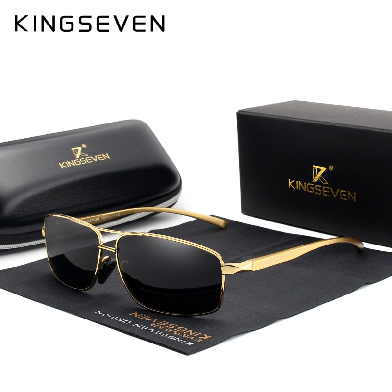 KINGSEVEN Vintage Retro Brand Designer Men Polarized Sunglasses Square Classic Men Shades Sun glasses UV400 N7088