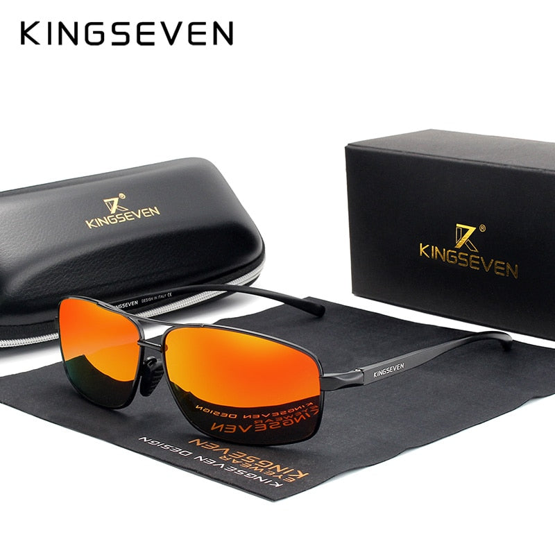 KINGSEVEN Vintage Retro Brand Designer Men Polarized Sunglasses Square Classic Men Shades Sun glasses UV400 N7088