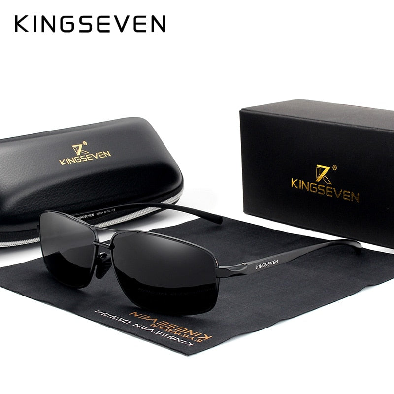 KINGSEVEN Vintage Retro Brand Designer Men Polarized Sunglasses Square Classic Men Shades Sun glasses UV400 N7088