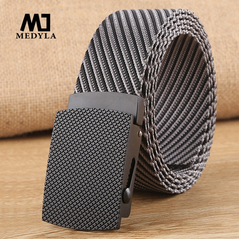 MEDYLA Casual Nylon Belt Army Adjustable Men Outdoor Travel Tactical Belt Vintage Waist Belts for Jeans MN028