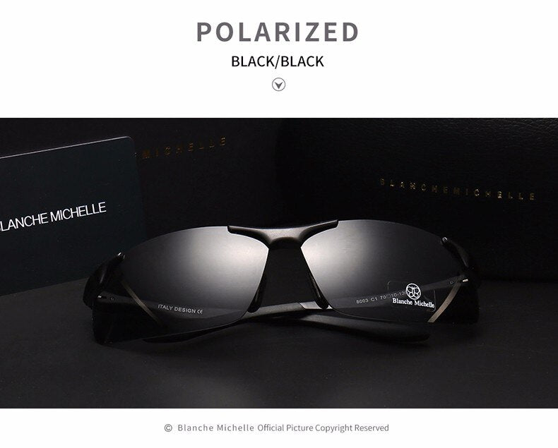 2022 Aluminum Magnesium Men Sunglasses Polarized Sports Driving Night Vision Goggles Sunglass Fishing UV400 Rimless Sun Glasses