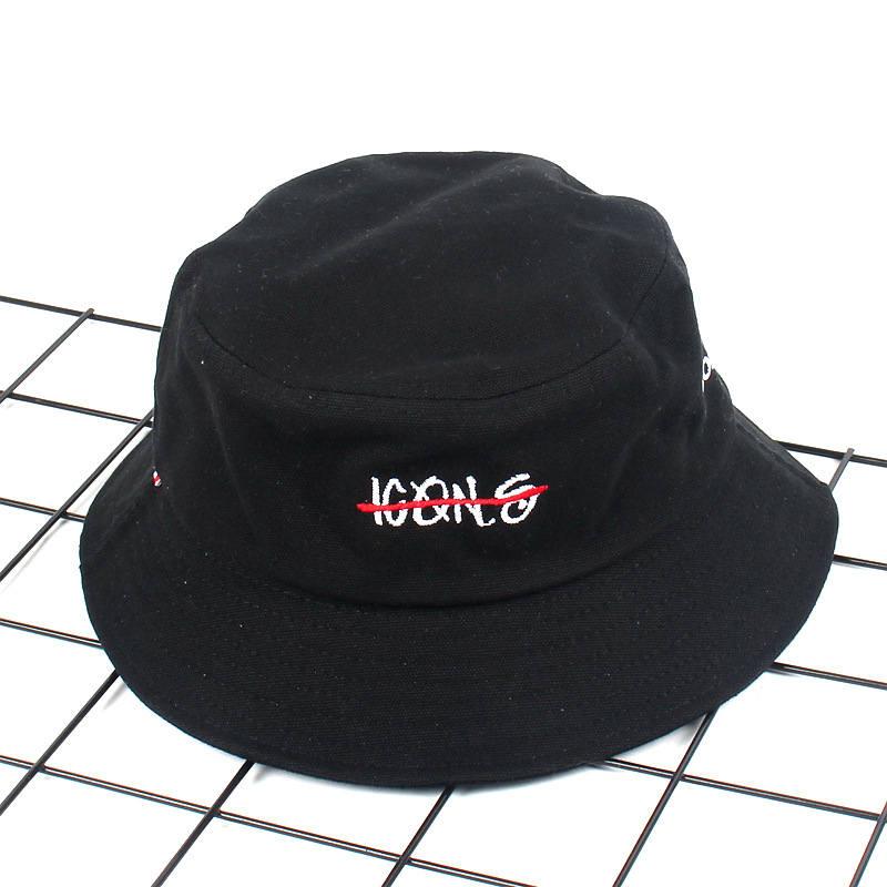 2019 Cotton Letter Embroidery Bucket Hat Fisherman Hat Outdoor Travel Hat Foldable Sun Cap Hats for Men and Women 534