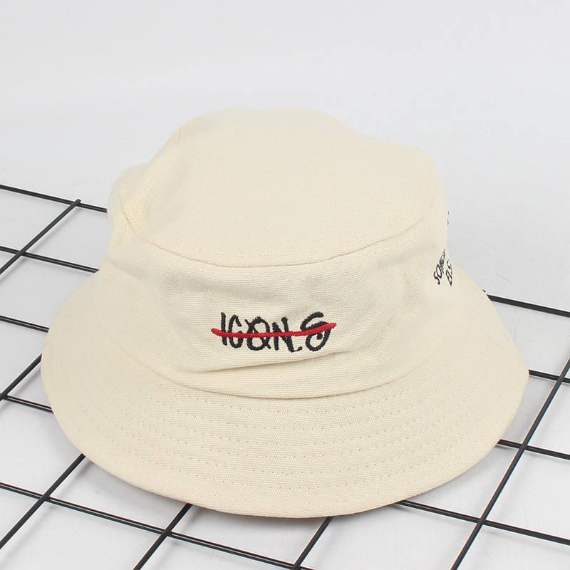 2019 Cotton Letter Embroidery Bucket Hat Fisherman Hat Outdoor Travel Hat Foldable Sun Cap Hats for Men and Women 534