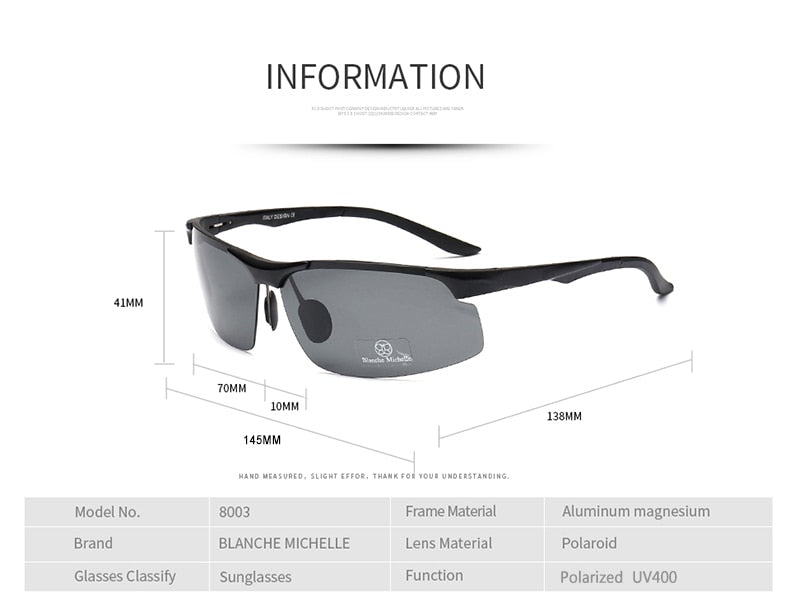 2022 Aluminum Magnesium Men Sunglasses Polarized Sports Driving Night Vision Goggles Sunglass Fishing UV400 Rimless Sun Glasses