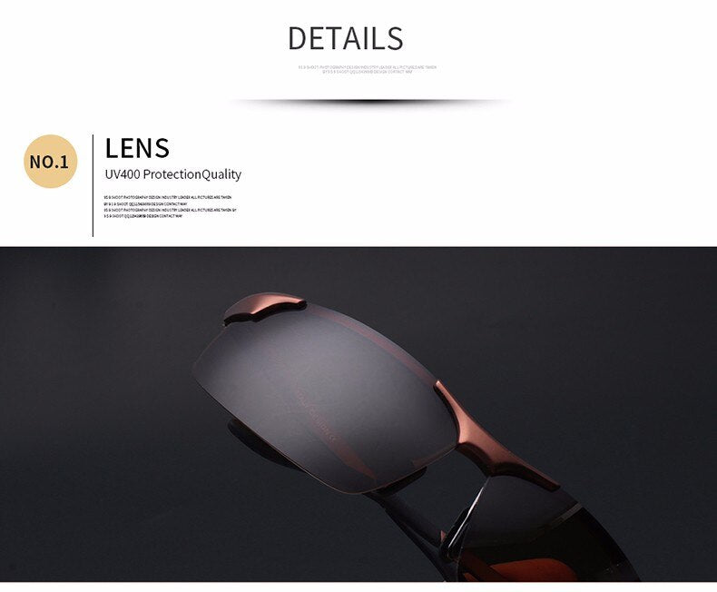 2022 Aluminum Magnesium Men Sunglasses Polarized Sports Driving Night Vision Goggles Sunglass Fishing UV400 Rimless Sun Glasses