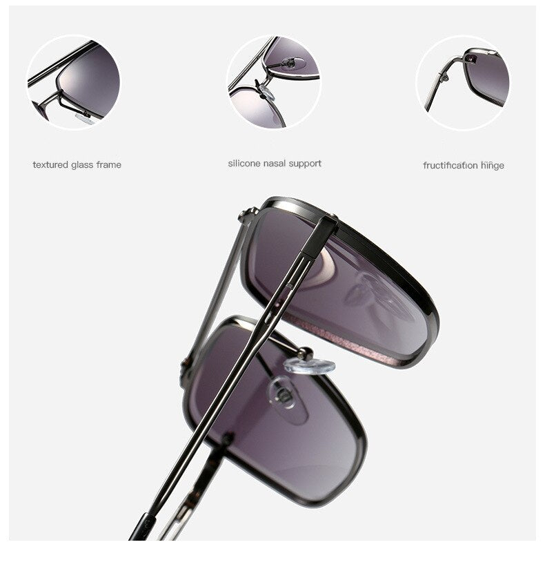 2020 New Fashion Classic Pilot Sunglasses Cool Men Vintage Brand Design Sun Glasses Black Gray Gradient Lens Women Shades Oculos