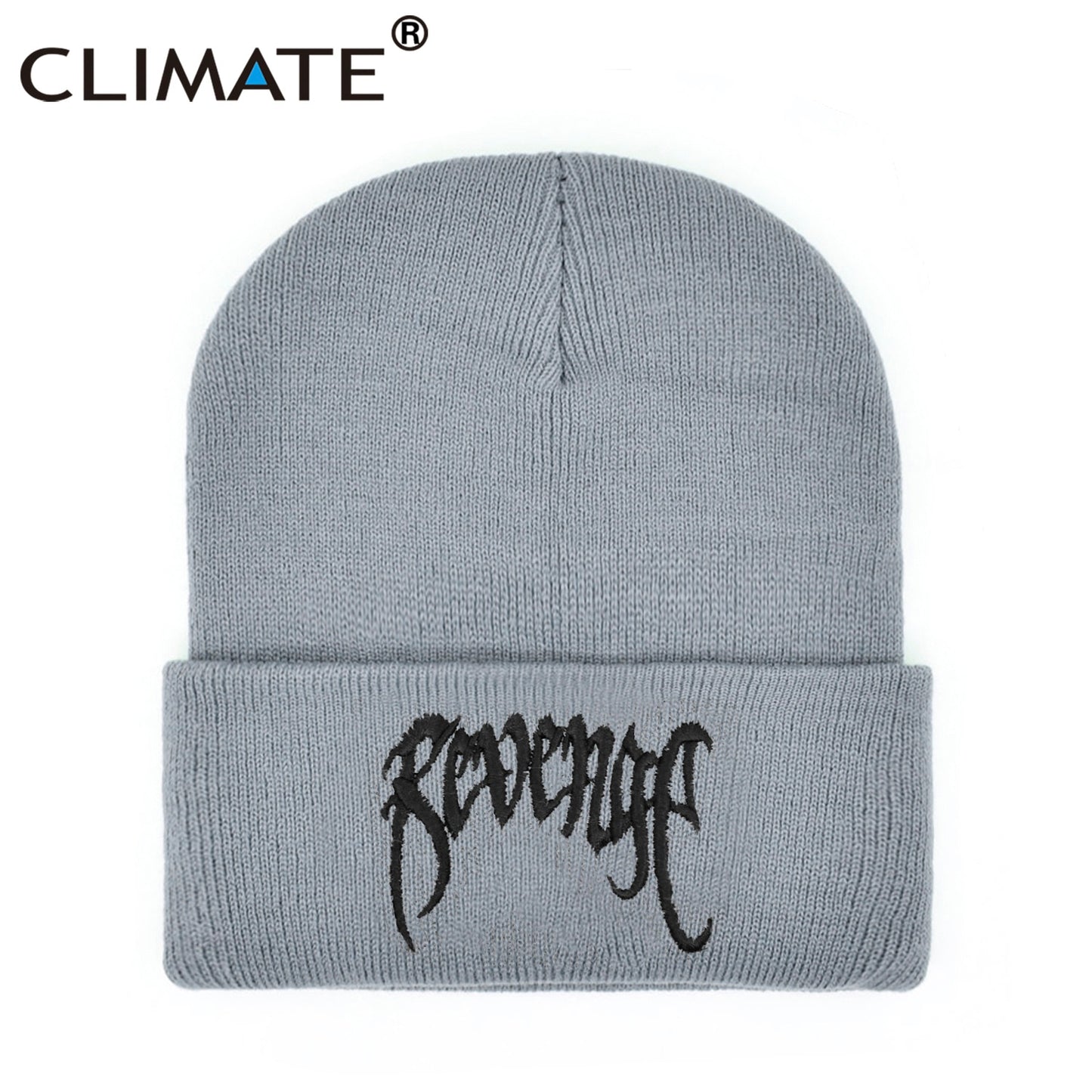 CLIMATE Revenge Beanie New Cool Men's Winter Hat Black Winter Beanies Hat Cap Warm Knit Hip Hop Beanie Hat Caps for Men