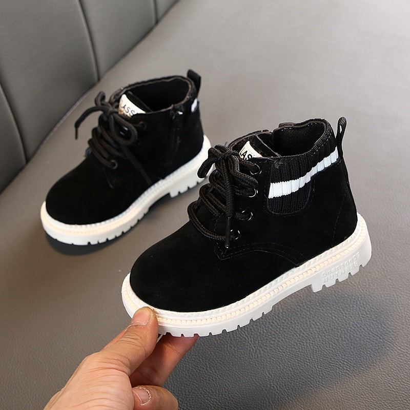 2023 New Winter Style Children's Boots Girls Boys Plush Boots Casual Warm Ankle Shoes Kids Fashion Sneakers Baby Snow Boots