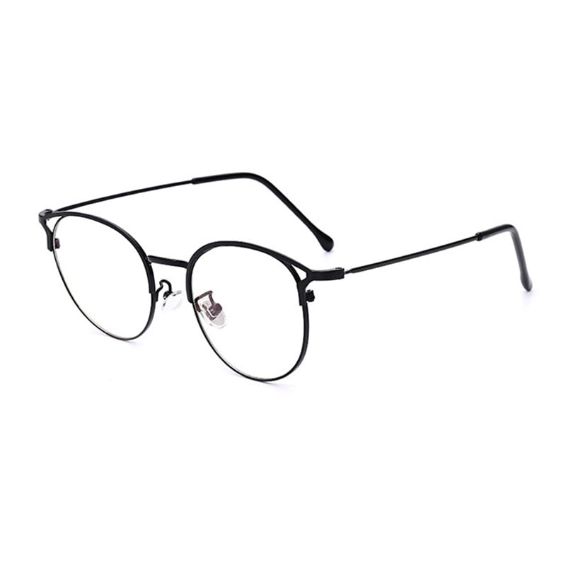 SHAUNA Fashion Anti-Blue Light Metal Cat Eye Glasses Frame Fashion Cat Ear Optical Frames Women