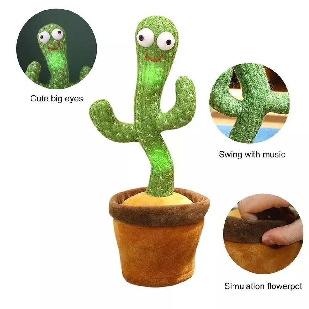 120 Songs Dancing cactus Tulip Dancer Toy Speaker Repeat Say Talk talking Baby Stuffed Plush plushie Toy children&#39;s toy for girl