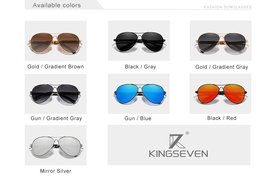 KINGSEVEN 2022 New Trend Quality Titanium Alloy Men&#39;s Sunglasses Polarized Sun glasses Women Pilot Mirror Eyewear Oculos de sol