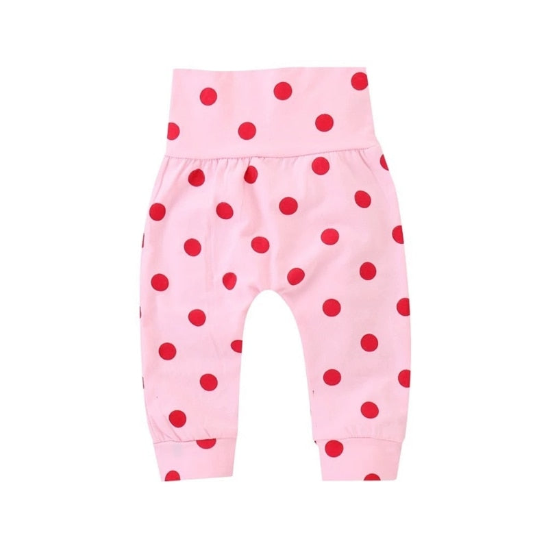 Spring Fall Cotton Newborn Baby Girl Clothes 0-3 Months Polka Dot Unisex Infant Clothes Set Boy 3-piece Clothing With Hat