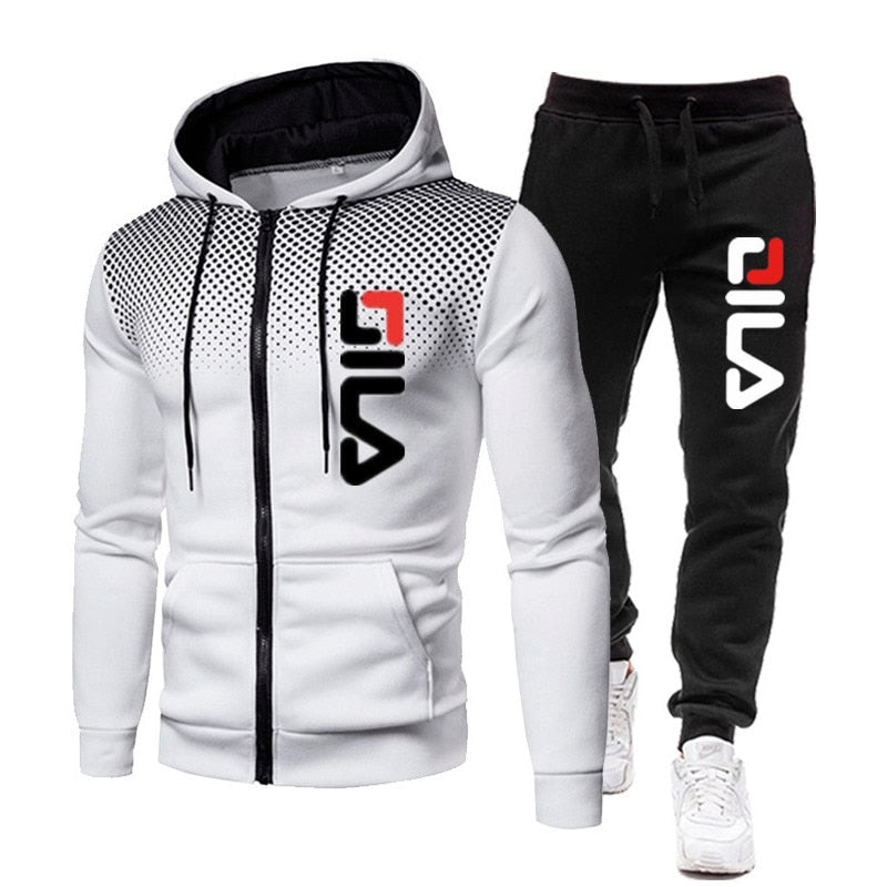 2023 New Brand Men's Sportswear Two Piece Set Warm Jackets and Pants Tracksuit Zipper Coats Outdoor Hoodies Sports Suits Jogging