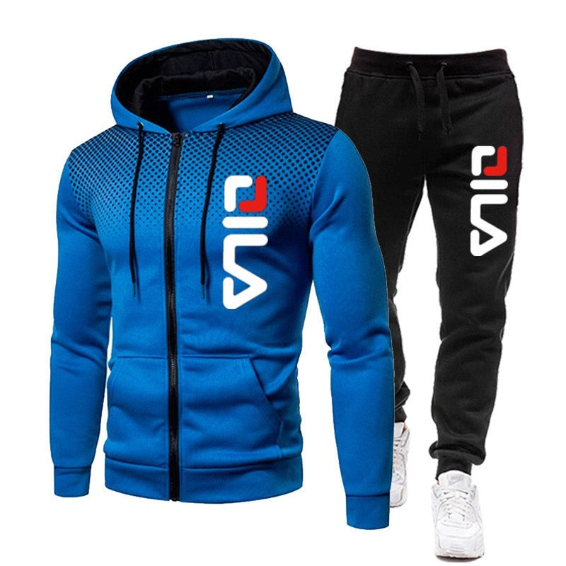 2023 New Brand Men's Sportswear Two Piece Set Warm Jackets and Pants Tracksuit Zipper Coats Outdoor Hoodies Sports Suits Jogging