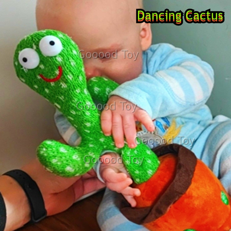 120 Songs Dancing cactus Tulip Dancer Toy Speaker Repeat Say Talk talking Baby Stuffed Plush plushie Toy children&#39;s toy for girl