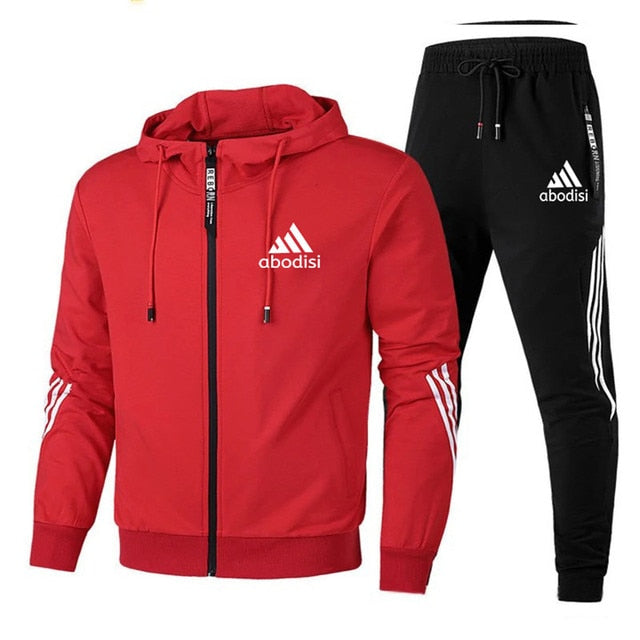 2023 Casual Sportswear Suit Men's Hoodie and Trousers Two-piece Zippered Hooded Sweatshirt Sweatpants Men's Suit