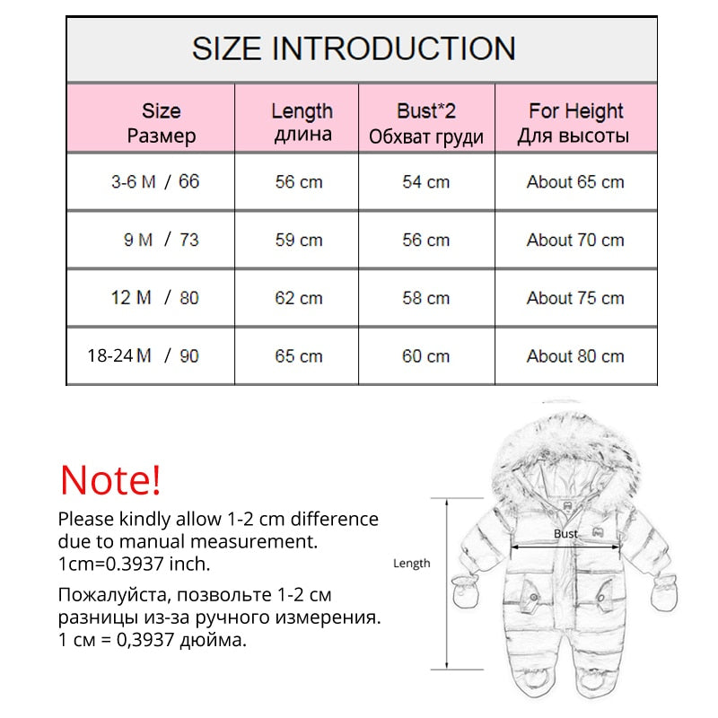 IYEAL Winter Baby Clothes With Hooded Fur Newborn Warm Fleece Bunting Infant Snowsuit Toddler Girl Boy Snow Wear Outwear Coats