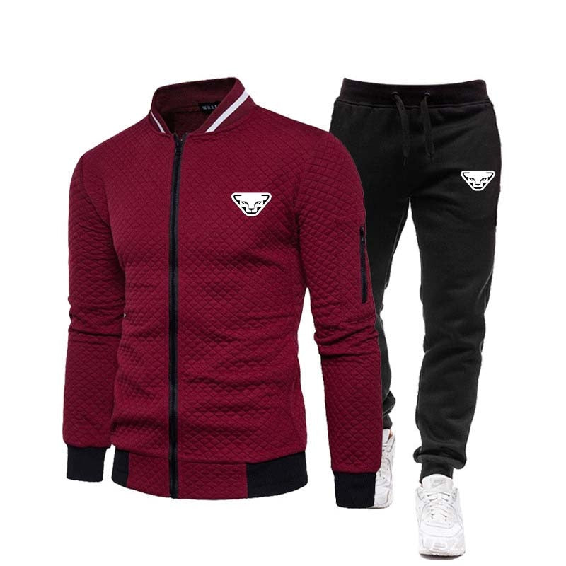 2023 brand spring and autumn DYNRFIT fashion zipper sweater casual sportswear men's suit + pants suit