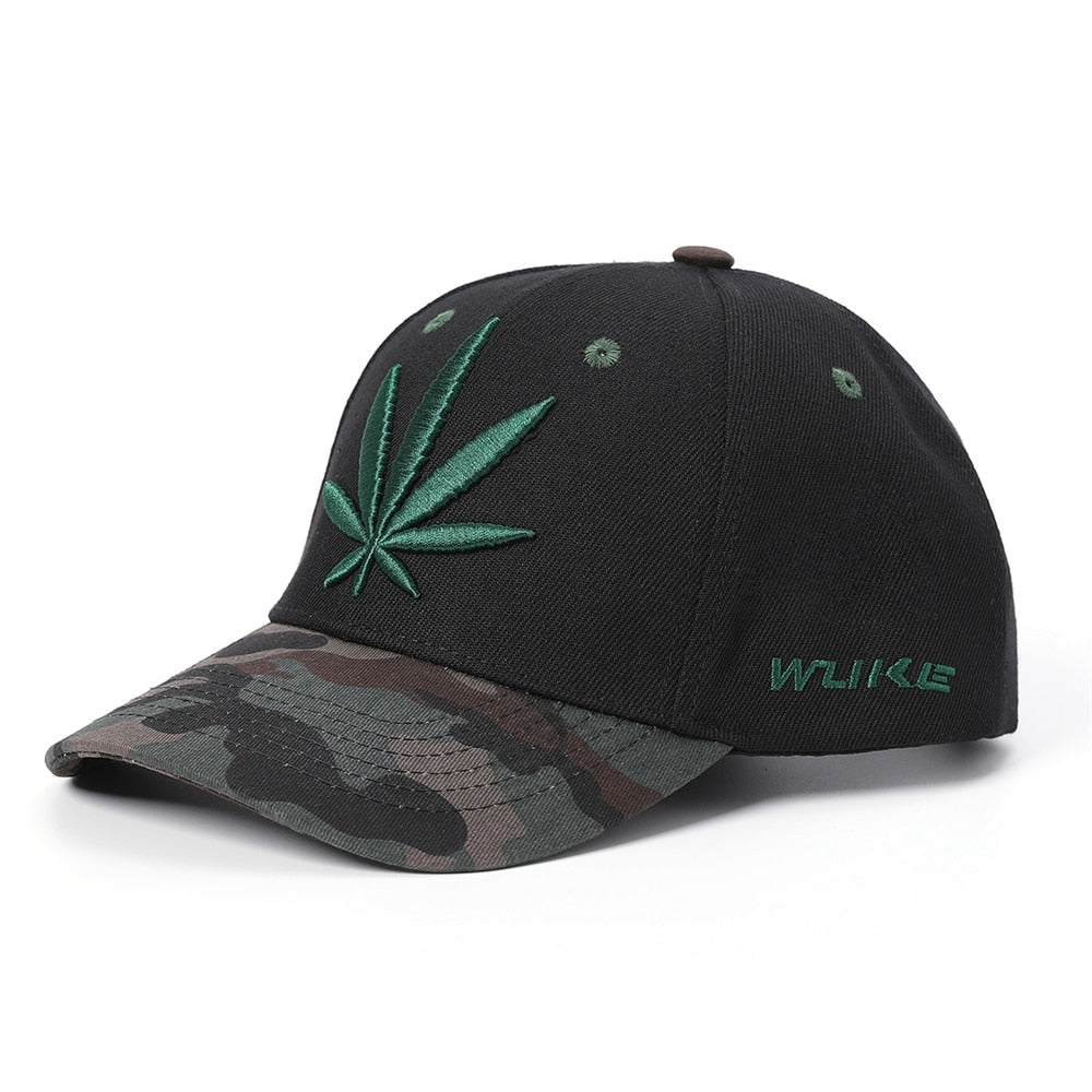 TOHUIYAN Leaf Embroidered Baseball Caps Women Gorras Para Mujer Snapback Hat