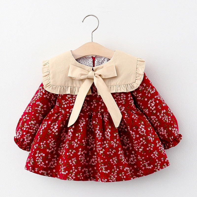 2022 Fall Newborn Baby Girl Dress Clothes Toddler Girls Princess Plaid Birthday Dresses For Infant Baby Clothing 0-2y Vestidos