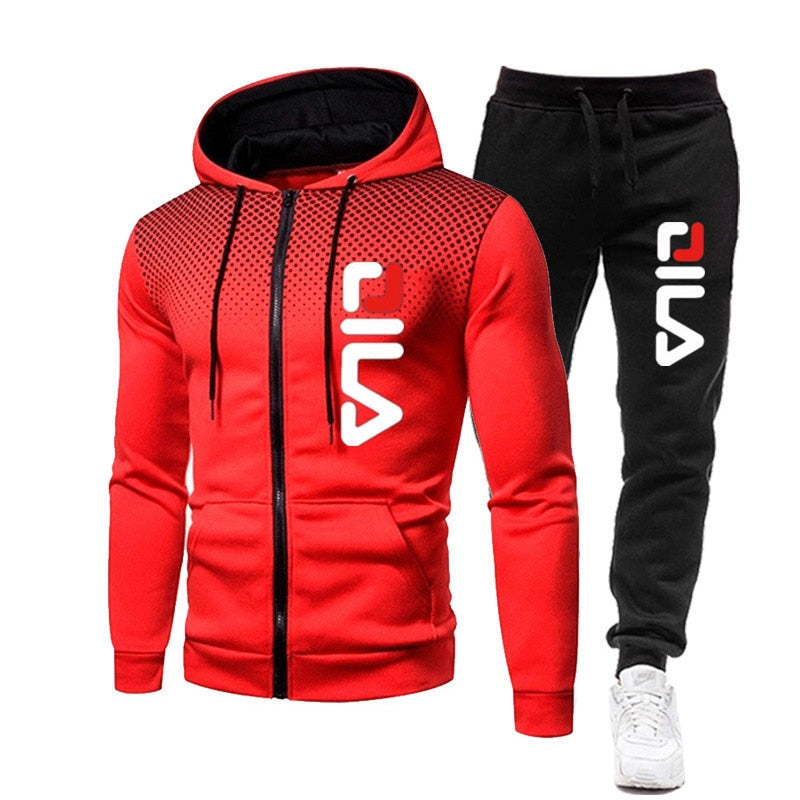 2023 New Brand Men's Sportswear Two Piece Set Warm Jackets and Pants Tracksuit Zipper Coats Outdoor Hoodies Sports Suits Jogging