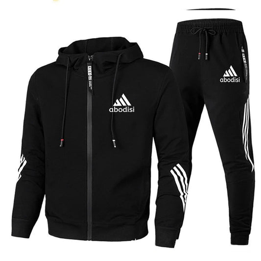 2023 Casual Sportswear Suit Men's Hoodie and Trousers Two-piece Zippered Hooded Sweatshirt Sweatpants Men's Suit