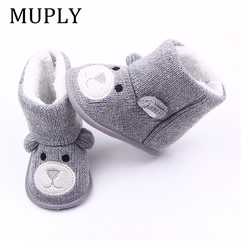 Baby Winter Boots Infant Toddler Newborn Cute Cartoon Bear Shoes Girls Boys First Walkers Super Keep Warm Snowfield Booties Boot