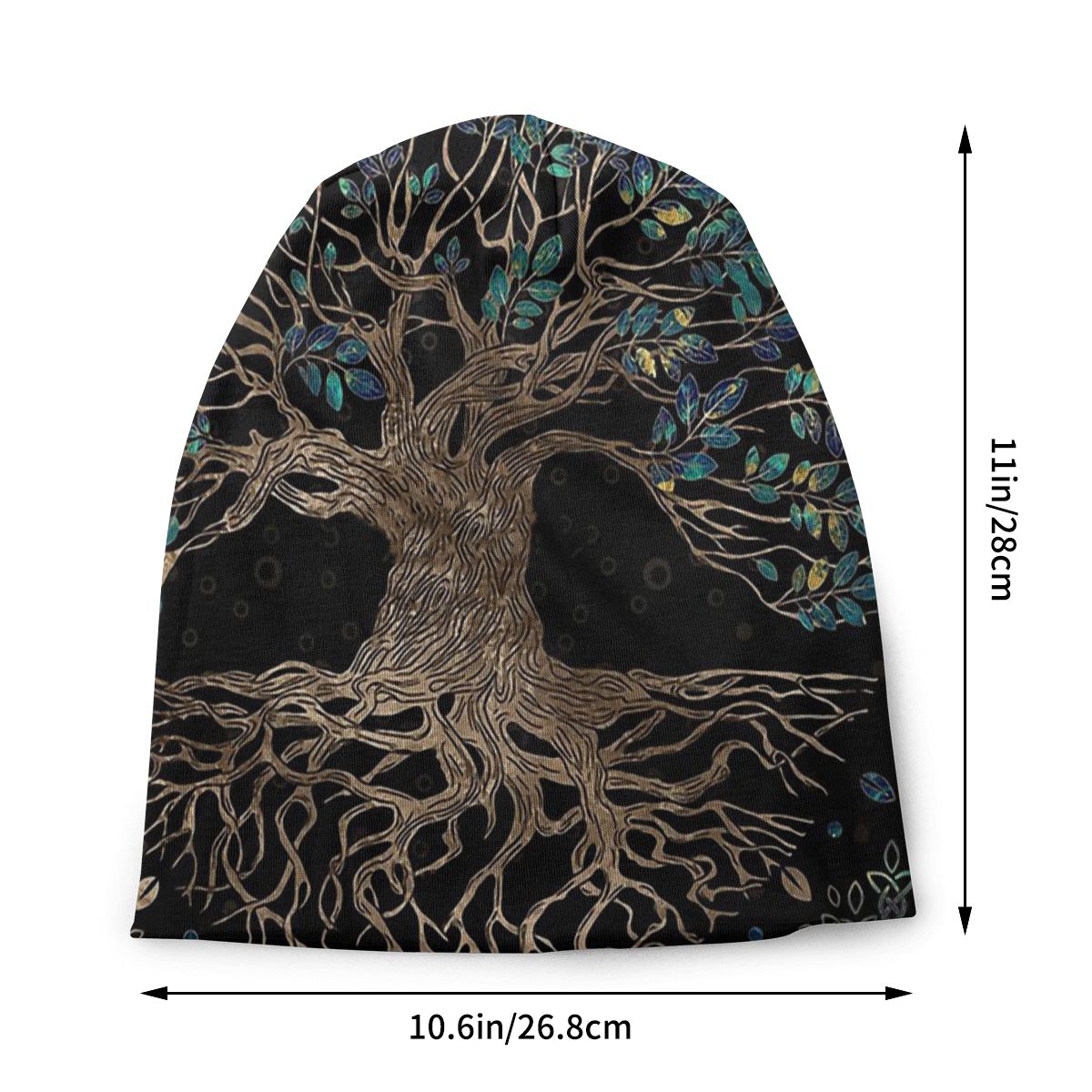 Viking Men Women's Beanie Hats Tree Of Life Ornament Knitted Hat Hip Hop Earmuff Bonnet Street Skullies Beanies