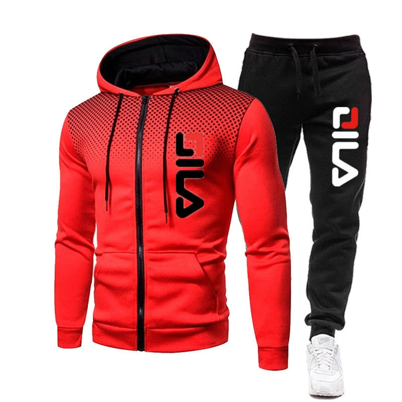 2023 New Brand Men's Sportswear Two Piece Set Warm Jackets and Pants Tracksuit Zipper Coats Outdoor Hoodies Sports Suits Jogging