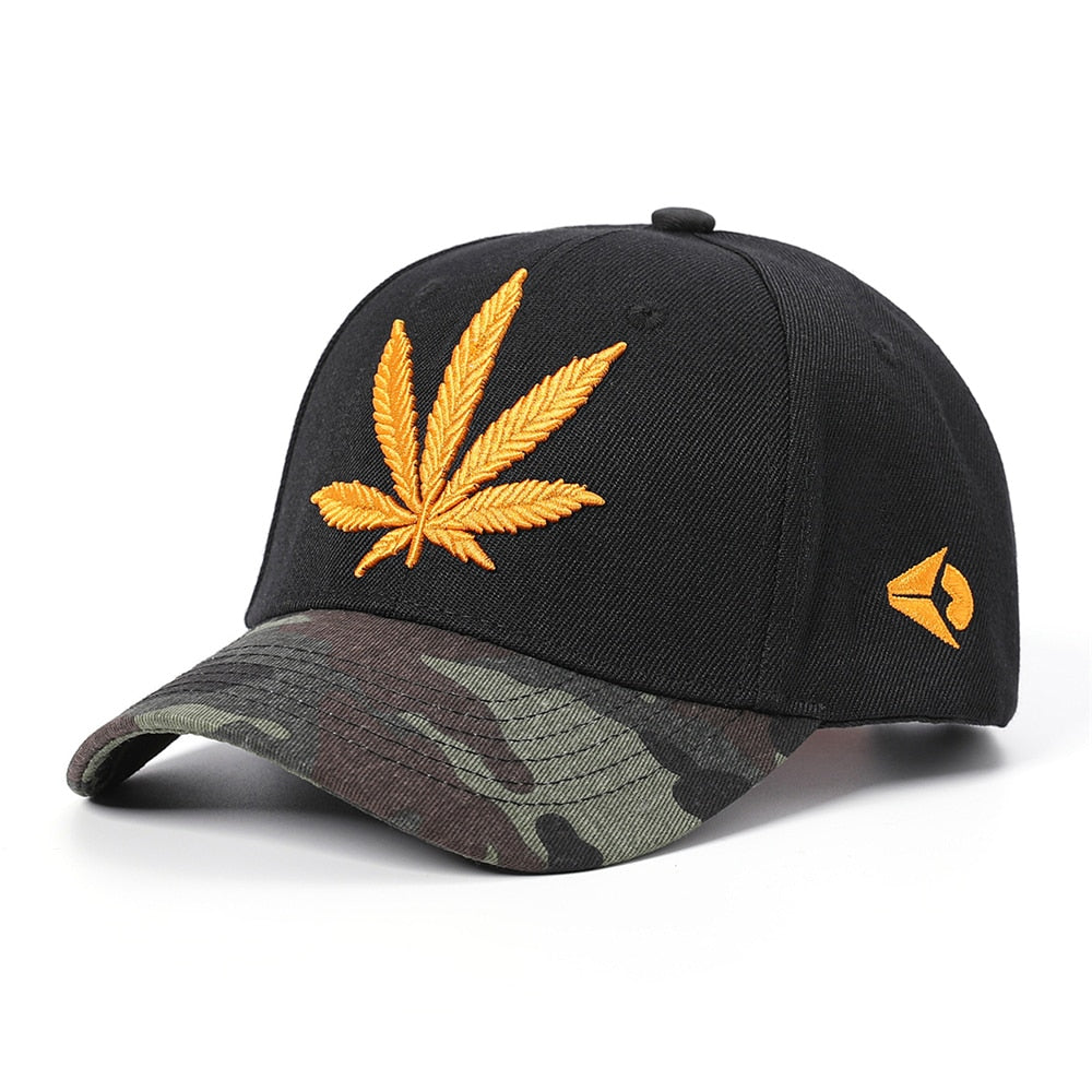 TOHUIYAN Leaf Embroidered Baseball Caps Women Gorras Para Mujer Snapback Hat