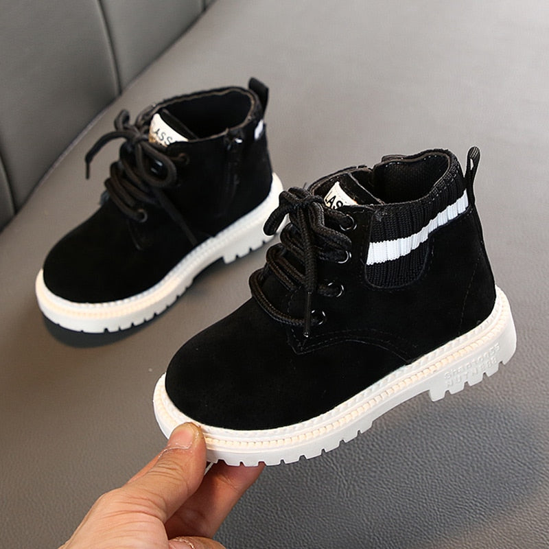 2023 New Winter Style Children's Boots Girls Boys Plush Boots Casual Warm Ankle Shoes Kids Fashion Sneakers Baby Snow Boots