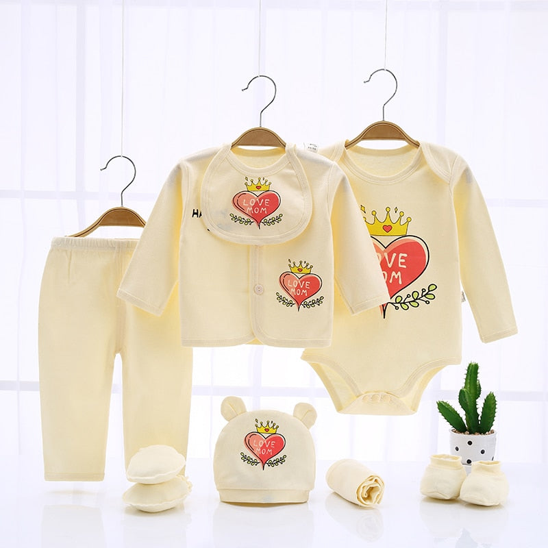 Newborn Clothing Suits Baby toddler Cotton Set for Girls Boys pink blue yellow