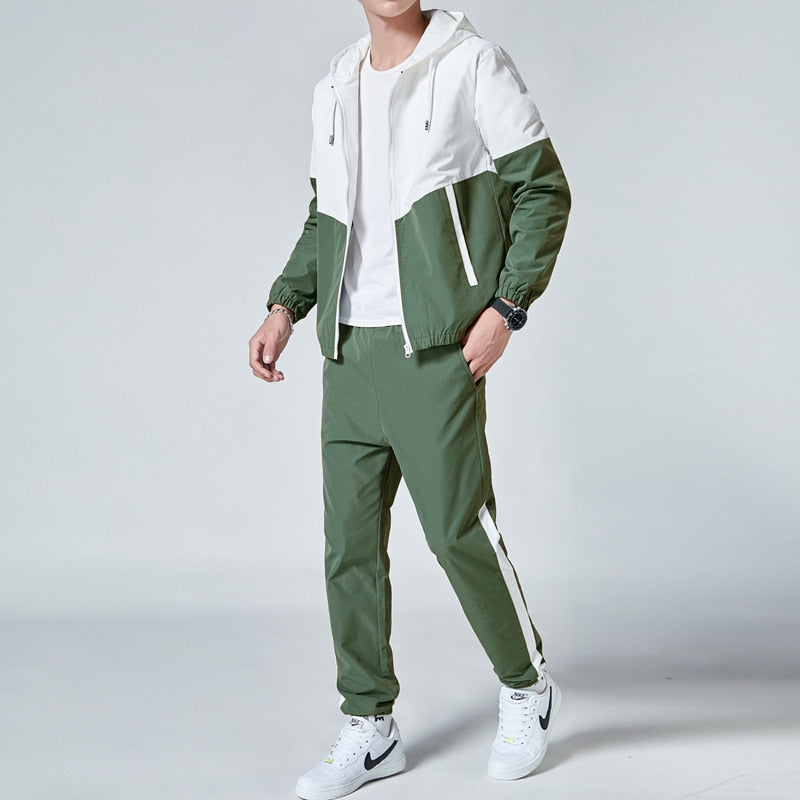 Men's Sets Two Piece Set Tracksuit Casual Zipper Jacket + Pants Harajuku Sport Suit Spring and Autumn 2 Piece Hoodies Sportswear